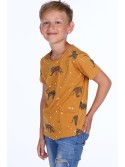 Jungen-T-Shirt mit Tigern, Honig NDZ4504 – Online-Shop – Boutique